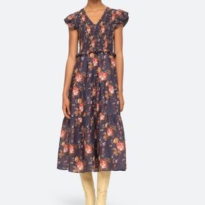 Sea NY Esme Smocked Midi Dress